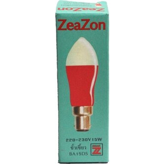 Zeazon ชุด เชิงเทียน ไฟฟ้า พร้อม หลอด ทรงมะละกอ แดง 15W 220V สำหรับ ตกแต่งศาล - Image 2