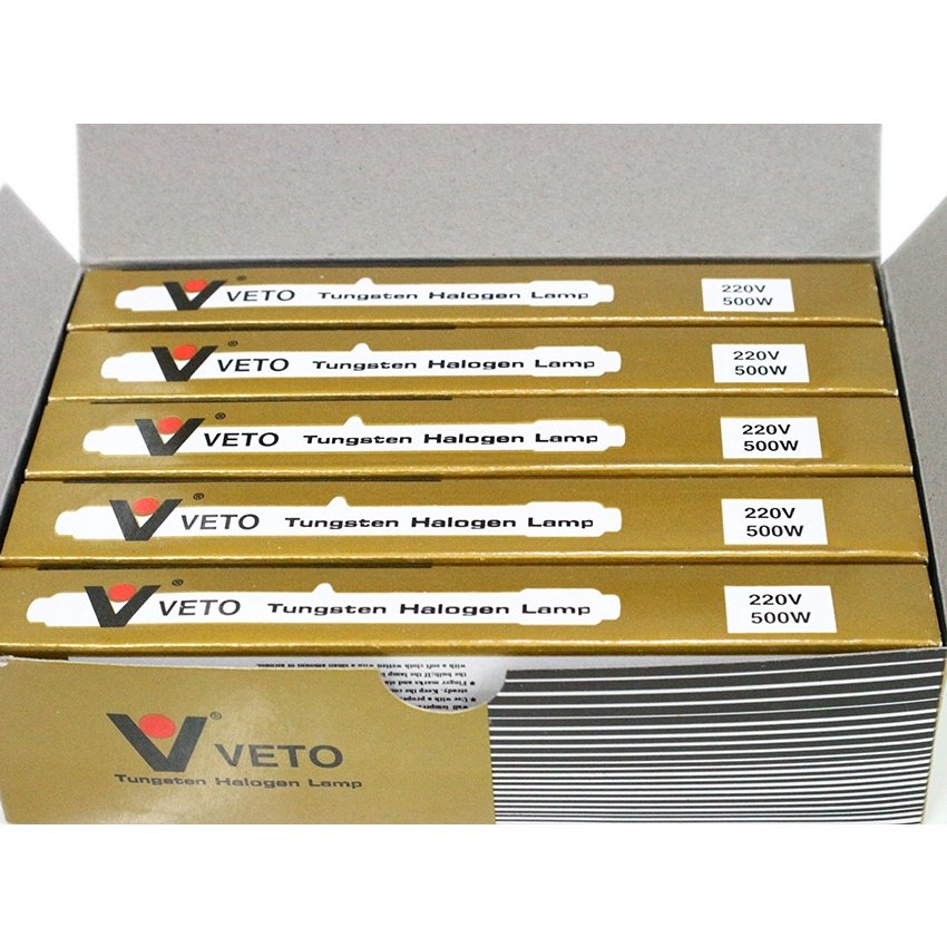 Veto / National หลอดไฟ ไอโอดีน 500W 220V ยาว 11.8 CM แบบตรง ขั้ว R7S – x 1 ดวง -NATIONAI - Image 3