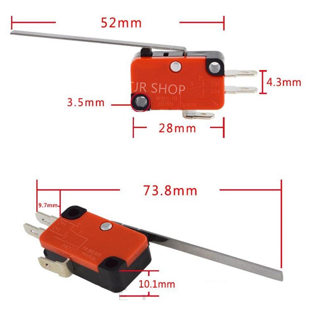 Micro Limit Switch สวิตซ์ก้านโยก แบบก้านยาว 15A 125V/250V สำหรับ อุปกรณ์เครื่องใช้ในบ้าน - Image 3