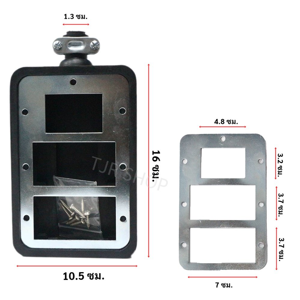 JPS บล็อกยาง 4x6 พร้อมเบรกเกอร์ 20A ปลั๊กกราวด์คู่ 2 ตัว บล็อกยางกันกระแทก ปลั๊กไฟสนาม ปลั๊กพ่วงงานช่าง หน้าเหล็ก แข็งแร - Image 4
