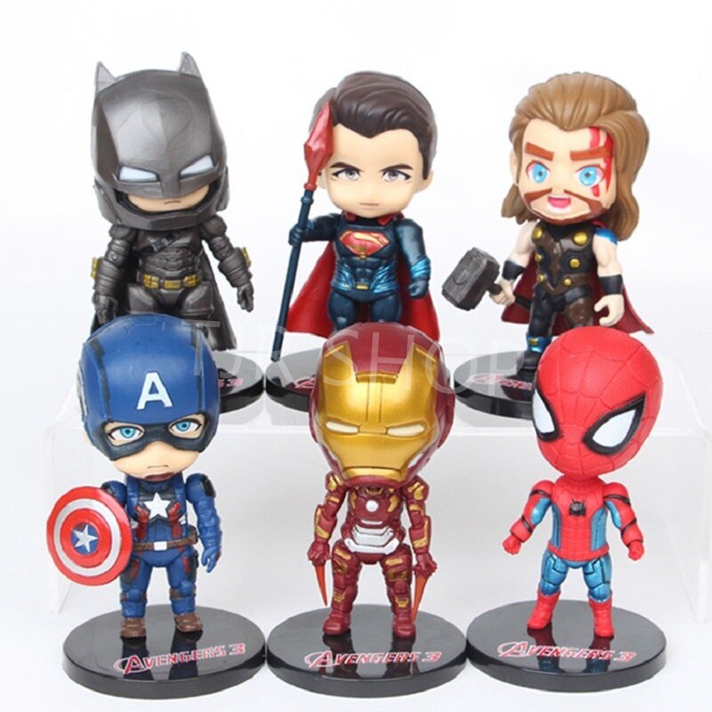 Marvel Avengers โมเดล ตัวละคร มี 6 แบบของขวัญ วันเกิดเด็ก ของตกแต่ง บ้าน โมเดล ของสะสม – สุ่ม 1 ชิ้น ไม่ซ้ำ - Image 6