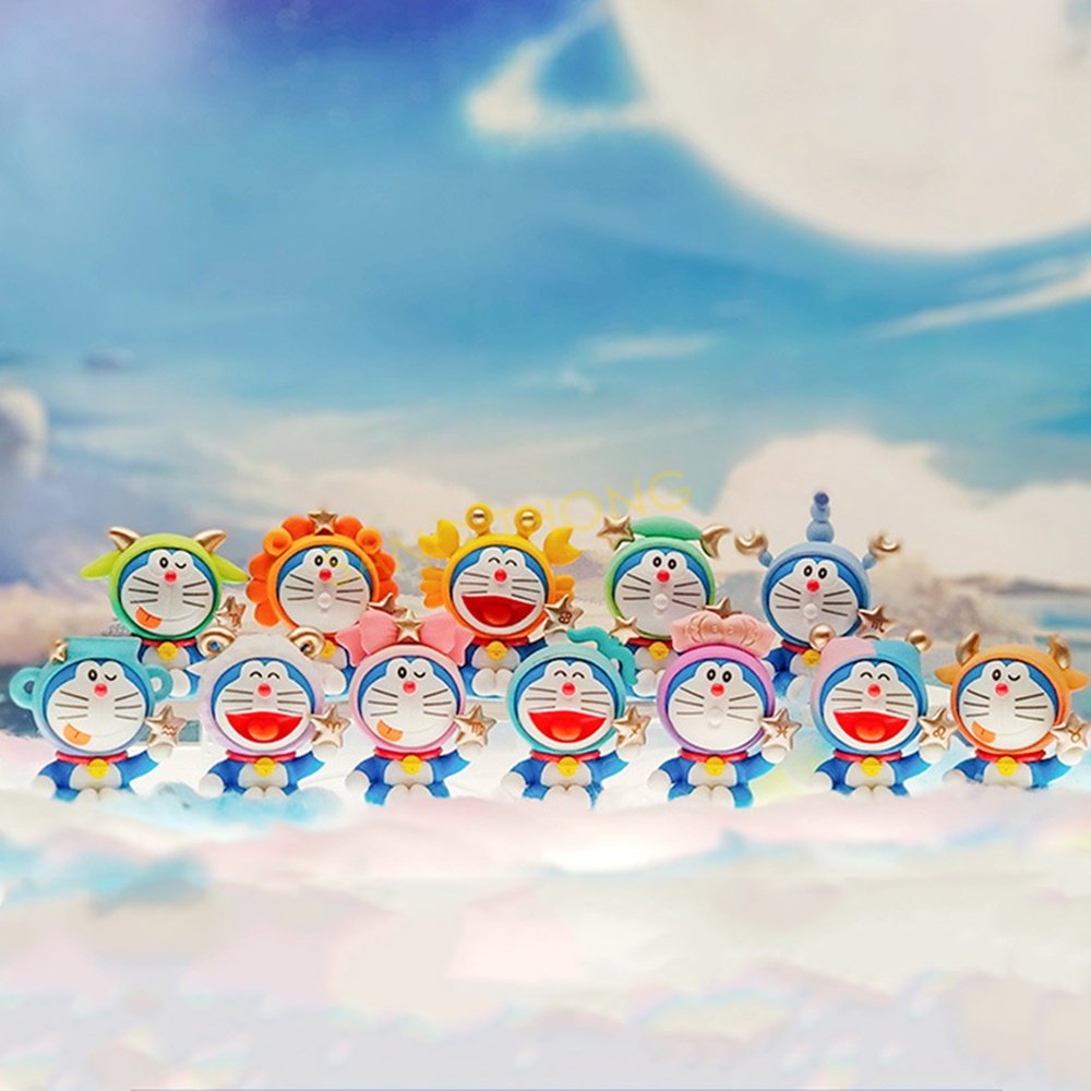 ของสะสม ใหม่ล่าสุด (เซ็ต 12 ชิ้น) ของขวัญ โมเดล การ์ตูน โดเรมอน 12 ราศี - Image 8