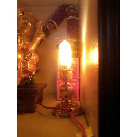 Superlamp ชุด เชิงเทียน ไฟฟ้า พร้อม เทียน ทรงมะละกอ เหลือง 15W 220V ขั้วเขี้ยว B15 ตกแต่งศาลเจ้า - Image 6