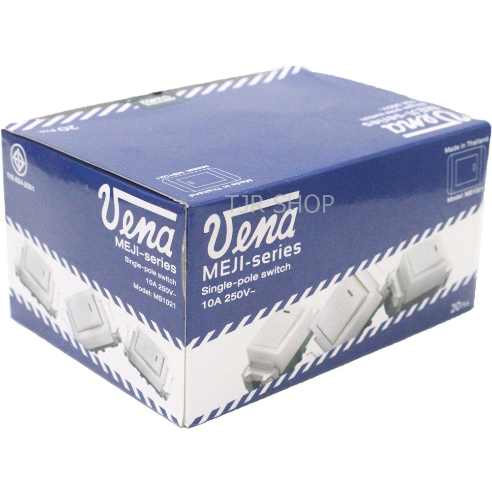 แพ็ค 20 ชิ้น) Vena สวิตส์เมจิ ฝัง รุ่นเก่า 10A 250V ใช้ควบคุมการเปิด-ปิดไฟฟ้า รองรับสายไฟ 1.0-2.5 ตร.มม. - Image 6