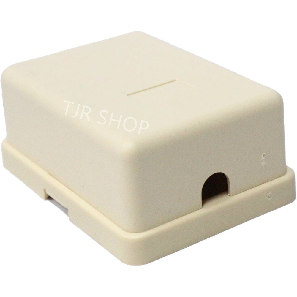 TJR ตลับโทรศัพท์ เข้า 1 ออก 1 ช่อง เข้า 1 ออก 2 ช่อง รุ่นประหยัด 4P4C สีครีม – เข้า 1 ออก 2 - Image 3