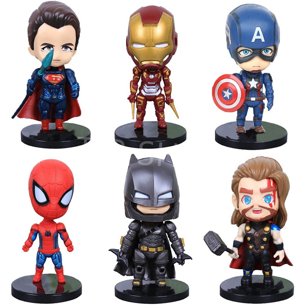 Marvel Avengers โมเดล ตัวละคร มี 6 แบบของขวัญ วันเกิดเด็ก ของตกแต่ง บ้าน โมเดล ของสะสม – สุ่ม 1 ชิ้น ไม่ซ้ำ - Image 4