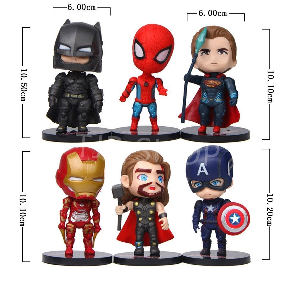 Marvel Avengers โมเดล ตัวละคร มี 6 แบบของขวัญ วันเกิดเด็ก ของตกแต่ง บ้าน โมเดล ของสะสม – สุ่ม 1 ชิ้น ไม่ซ้ำ - Image 3