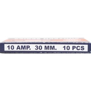 แพ็ค 10 ชิ้น) Wireman ฟิวส์หลอดแก้ว ยาว 30 มม. (เลือกขนาด A) – 10ชิ้น 30M 10A