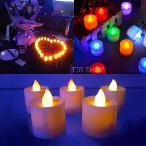 เทียน LED เทียนไข LED 1W ไฟนิ่ง สำหรับประดับ ตกแต่ง โคมไฟ แต่งห้องนอน – BL น้ำเงิน - Image 8