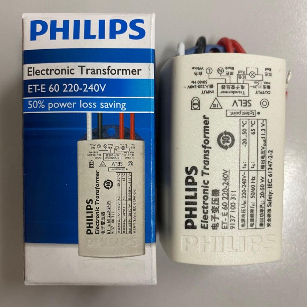 Philips บัลลาสต์ หม้อแปลง อิเล็คทรอนิกส์ สำหรับ หลอดฮาโลเจน และ LED Mr.16 ขนาด 20-50W รุ่น ET-E 60 - Image 6
