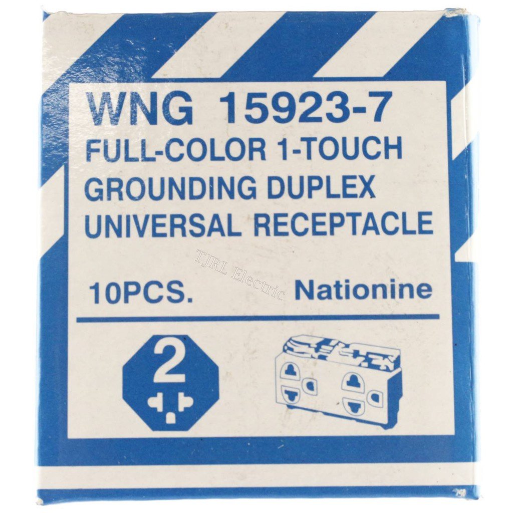 Nationine ปลั๊กกราวน์คู่ เก่า รุ่น Wng 15923-7 ฝัง สีครีม 16A 250V - Image 3