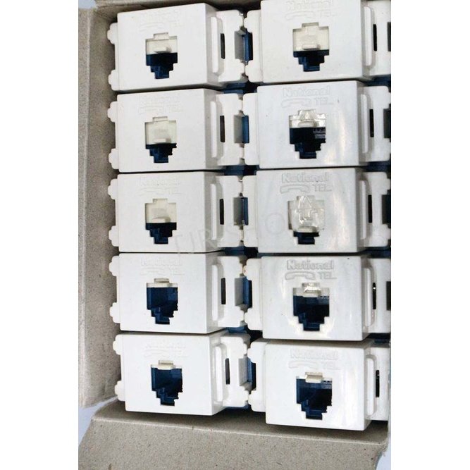 โปร 1 ฟรี 1 📌National เต้ารับโทรศัพท์ 1 ช่อง RJ11 6P4C รุ่นเก่า Full-Color ผลิตที่ญุ่ปุ่น รุ่น WNT 184-18K Sale - Image 5