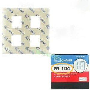Chang หน้ากาก 1-6 ช่อง สำหรับ สวิตส์ ปลั๊ก รุ่นเก่า Full-Color สีครีม FA101 FA102 FA103 FA104 FA106 – 4 ช่อง