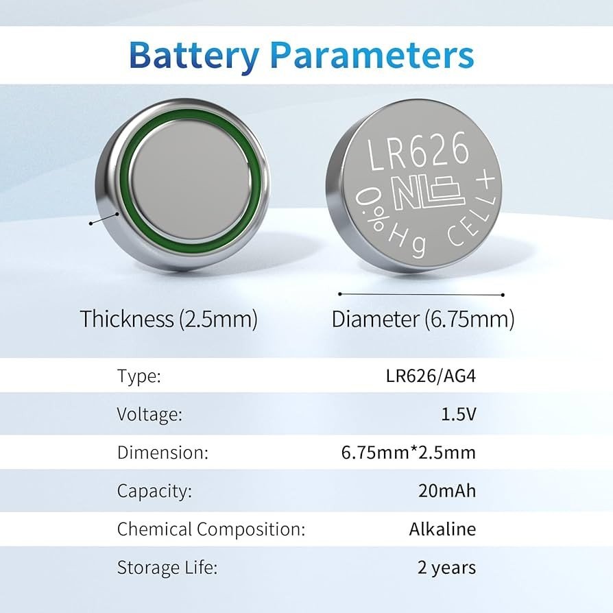 ถ่านกระดุม KOMAX AG4 LR626 LR66 1.55V ถ่านนาฬิกา ถ่านเครื่องคิดเลข เทียบเบอร์ 377 SR626 – 1 ชิ้น - Image 5