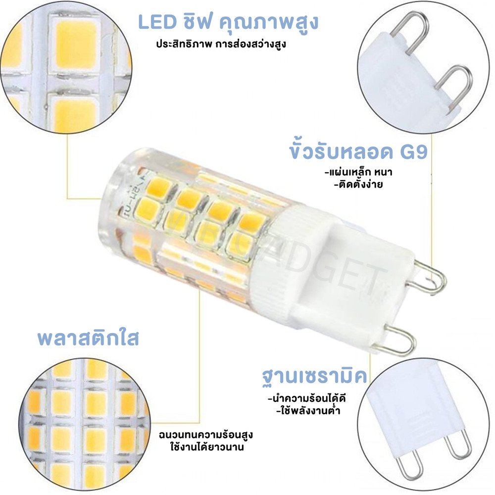 หลอดไฟ LED G4 G9 E14 220V AC ชิป 2835 แสงวอร์ม 2800K มุมแสง 360 องศา หลอดขั้วเล็ก ใช้กับโคมระย้า ตู้โชว์ โคมไฟหัวเตียง – E14 - Image 4