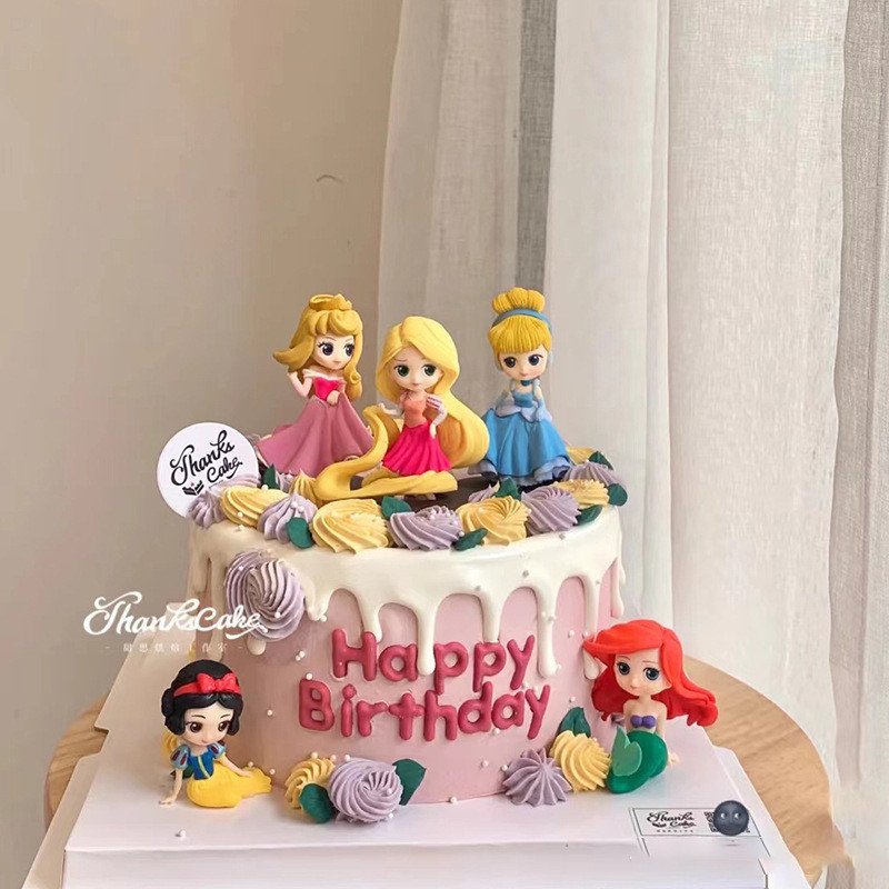 Disney Pricess โมเดล เจ้าหญิงน่ารัก สูง 7-8 ซม ฐาน 5 ซม. PVC ปลอดภัย ตกแต่งเค้ก ของขวัญวันเกิด ตุ๊กตาหัวโต ตั้งโชว์ได้ - Image 8