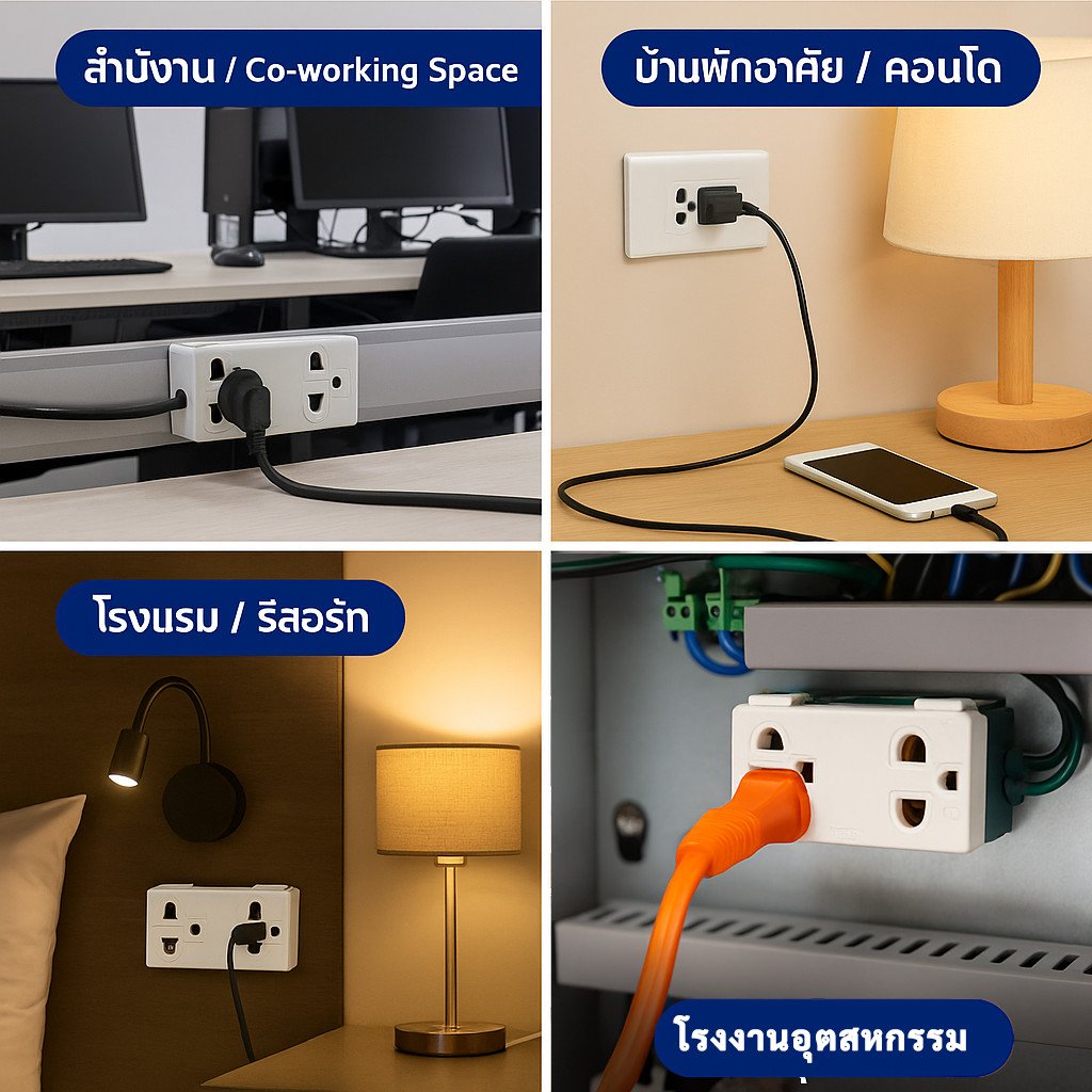 ปลั๊กกราวด์คู่ CKC รองรับปลั๊กทุกชนิด 16A 250V มีระบบกราวด์ ปลอดภัย ไม่ต้องบัดกรี เหมาะสำหรับ งานติดตั้งระบบไฟฟ้า - Image 8
