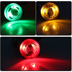 Buzzer LED 22mm ไฟสัญญาณเตือน มีเสียง 220V ไฟเตือนตู้คอนโทรล Pilot Lamp มีไฟพร้อมเสียง เลือกสี แดง เหลือง เขียว – 12V , แดง - Image 5