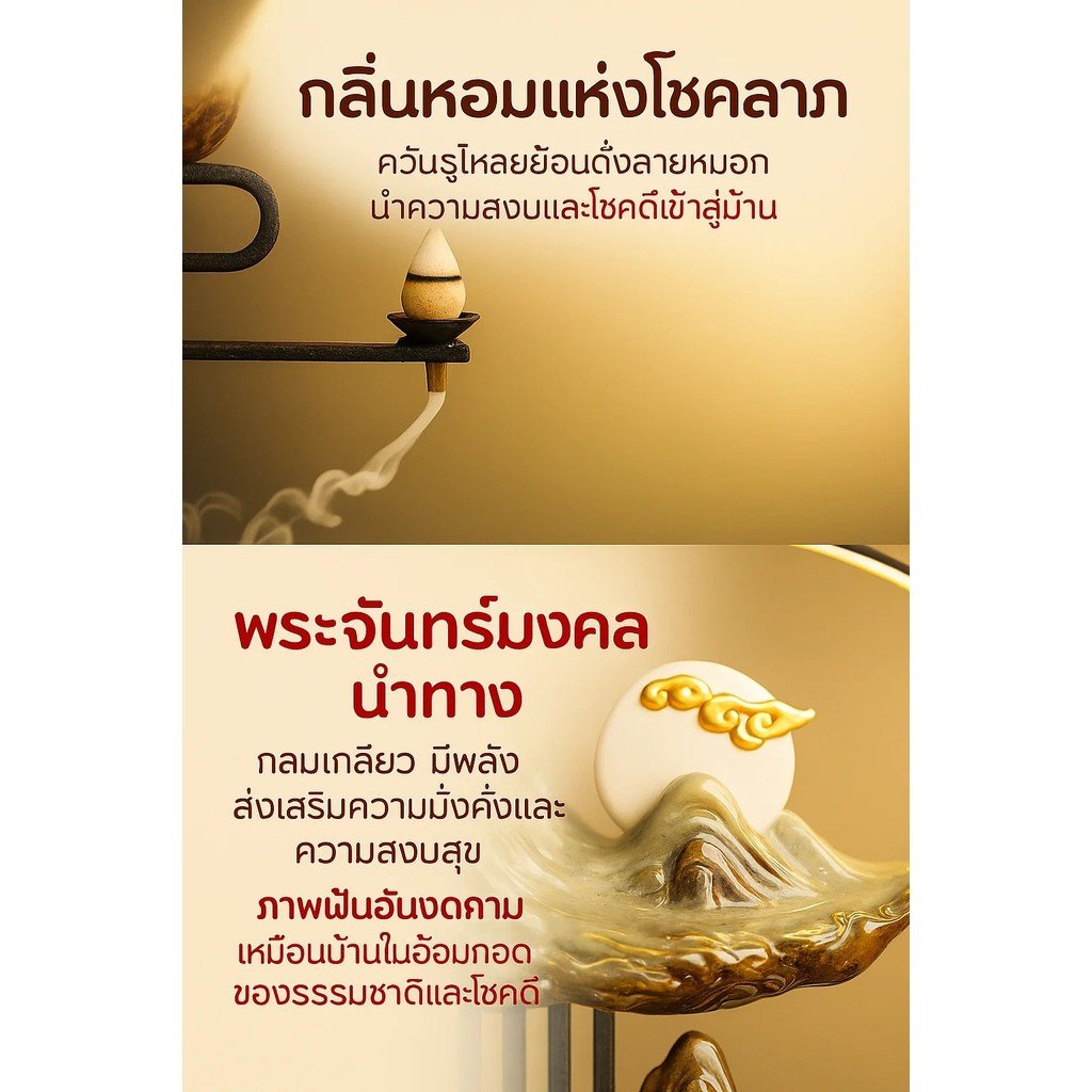 น้ำพุตกแต่งบ้าน LED พร้อมสัตว์มงคล และ หมอก น้ำตกจำลองภูเขา เซรามิกหรู มีไฟเปลี่ยนสี ของแต่งบ้านมงคล ใช้ไฟบ้าน 220V – เฉพาะโคม + ฐาน - Image 6