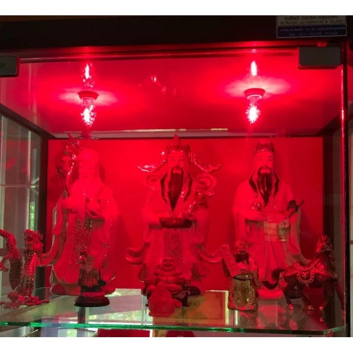 1 ดวง) Zeazon หลอดจำปา LED คริสตัล ใส 1W 220V เกลียว E12 เลือกแสง หลอด ตี่จูเอี๊ยะ หลอด ศาลเจ้า - Image 4