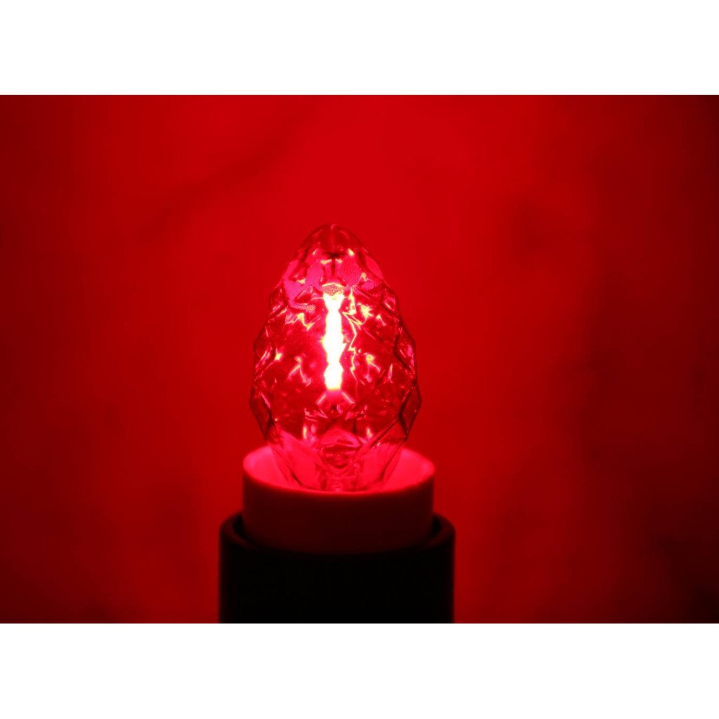 1 ดวง) Zeazon หลอดจำปา LED คริสตัล ใส 1W 220V เกลียว E12 เลือกแสง หลอด ตี่จูเอี๊ยะ หลอด ศาลเจ้า - Image 3