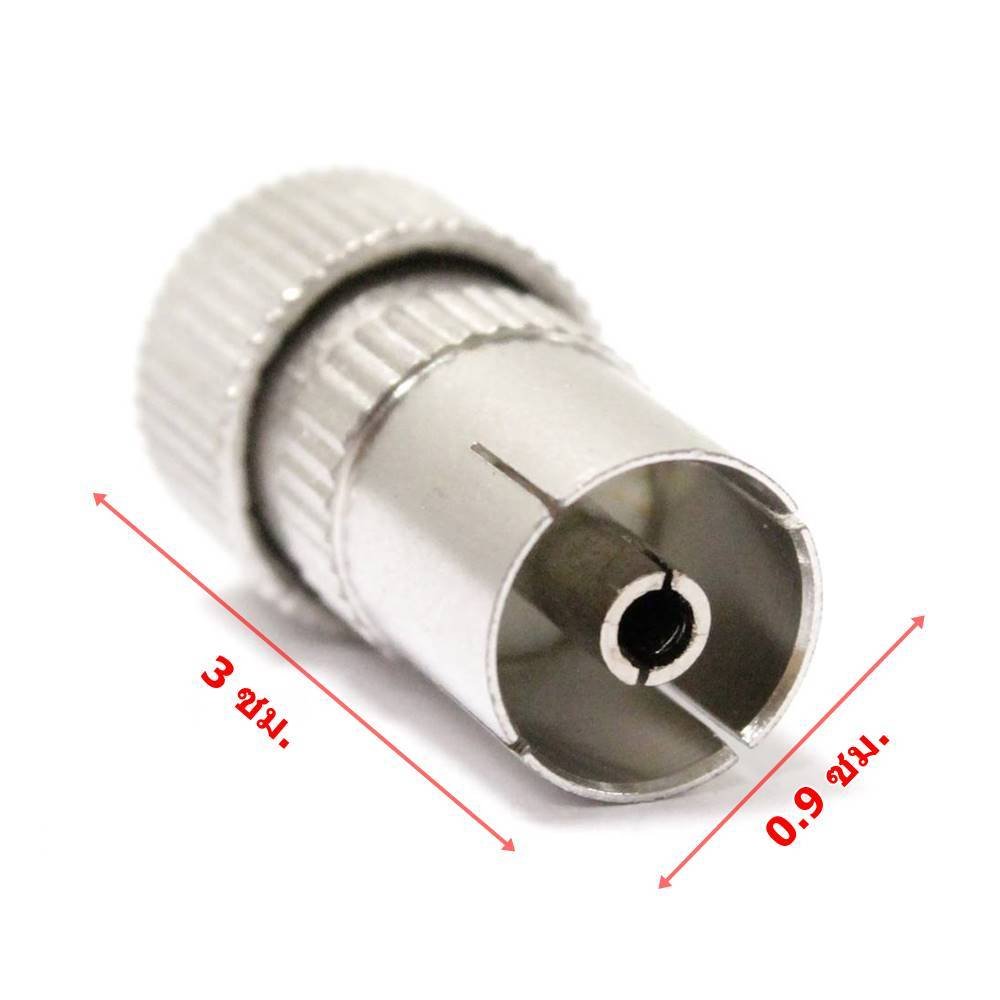 WR แจ็คเหล็ก ตัวเมีย แจ๊ค เสียบทีวี เสาอากาศ ทีวี สำหรับ สาย RG6 3C/5C แจ๊ค กลมเหล็ก - Image 2
