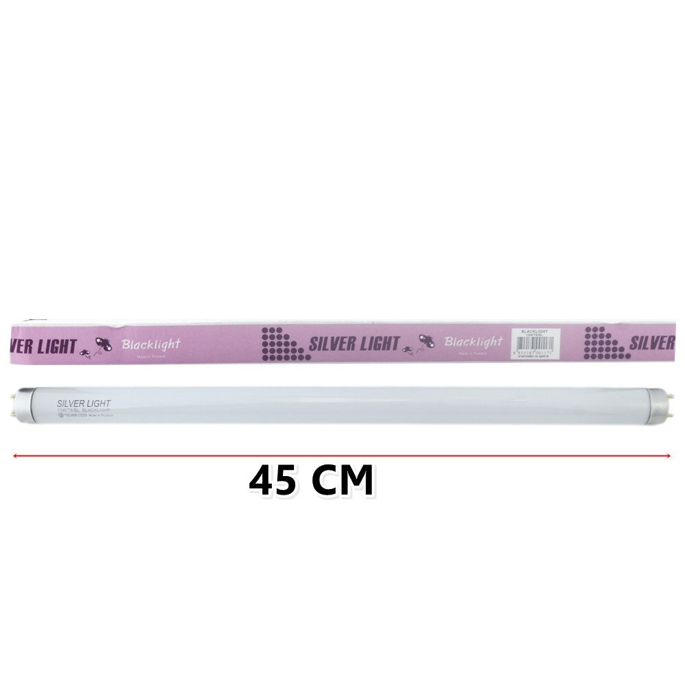 Silver Light หลอดนีออนแบล็คไลท์ T8 15W 12V ยาว 45 ซม. หลอดดักยุง หลอดล่อแมลง Black Light Blue 1 ชิ้น - Image 2