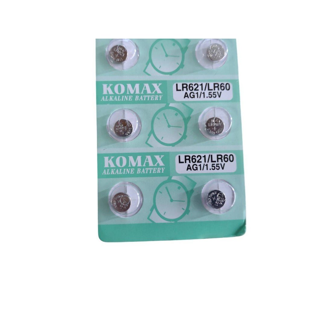 แพ็ค 10 ชิ้น) ถ่านกระดุม AG1 LR621 LR60 KOMAX 1.55V แพ็ค 10 ก้อน ถ่านนาฬิกา สำหรับนาฬิกา ของเล่น รีโมท เครื่องคิดเลข - Image 4