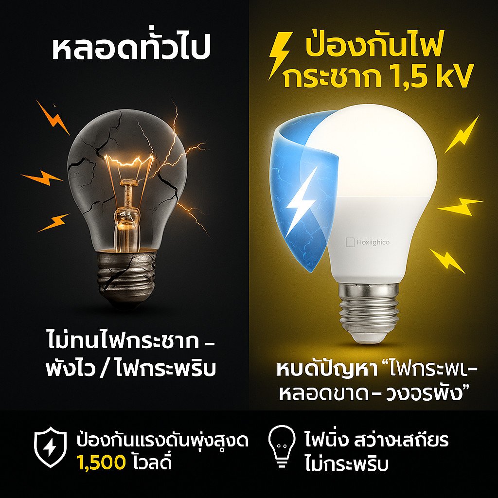 หลอดไฟ LED Maxlightzo ขั้วเกลียว E27 เลือกแสงได้ Daylight 6500K / Warm White 3000K เลือกวัตต์ได้ 5W 7W 9W 13W 15W 18W – 9W แสงขาว - Image 3