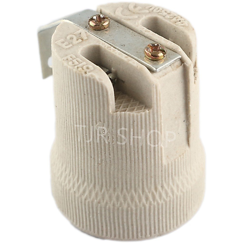 Augut ขั้วห้อย กระเบื้อง มีเดือย 4A 250V สำหรับหลอด เกลียว E27 (รุ่น F-520) ขั้วทรงกระถาง ขั้วหลอด - Image 3