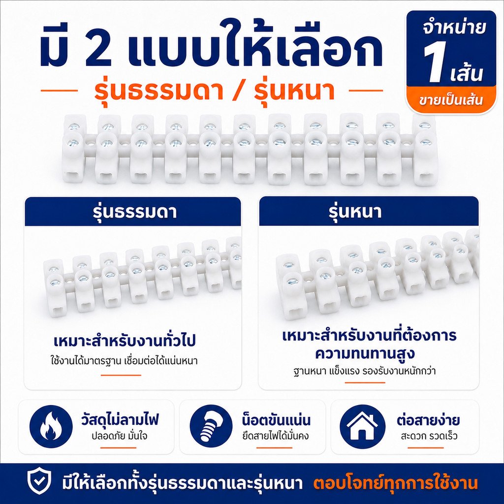 Haloshi SLW เต้าต่อสายไฟ Nylon 6,6 ทนความร้อน ไม่เปราะ 3A 6A 10A 20A 30A แบบบางและหนา ใช้งานง่าย แข็งแรง เห – 6A มาตรฐาน - Image 7