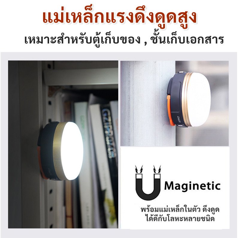โคมไฟ LED แคมป์ปิ้ง รุ่น LY-YD2 แบบพกพา 180 ลูเมน | ไฟแขวนเต็นท์พร้อมตะขอ ปรับความสว่างได้ 5 ระดับ ใช้ถ่าน AAA 3 ก้อน - Image 9