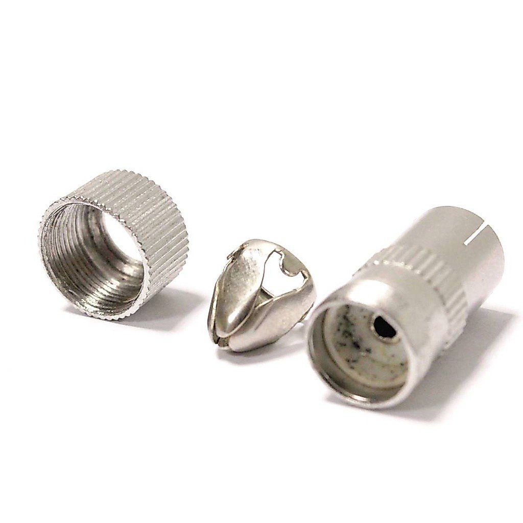 WR แจ็คเหล็ก ตัวเมีย แจ๊ค เสียบทีวี เสาอากาศ ทีวี สำหรับ สาย RG6 3C/5C แจ๊ค กลมเหล็ก - Image 5