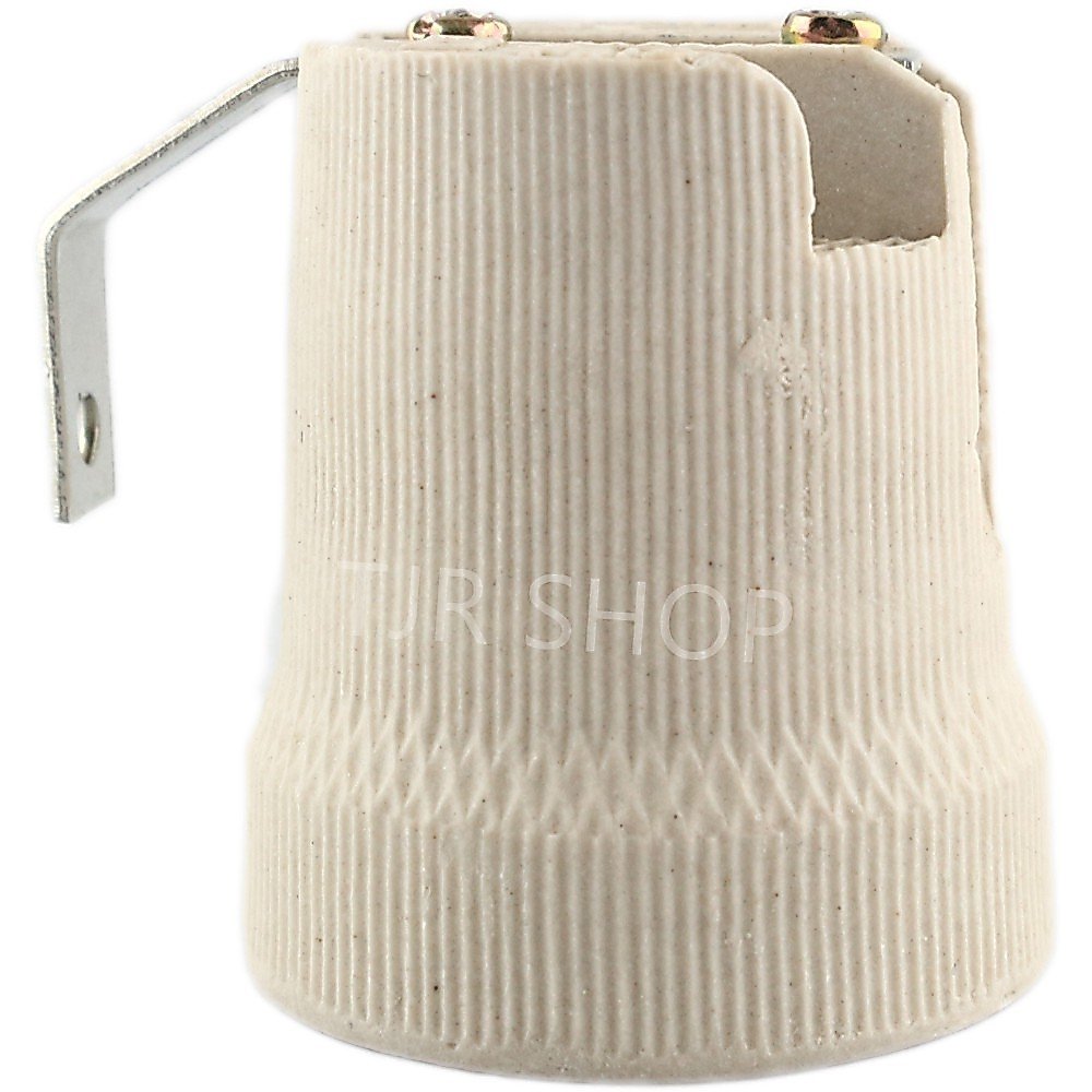 Augut ขั้วห้อย กระเบื้อง มีเดือย 4A 250V สำหรับหลอด เกลียว E27 (รุ่น F-520) ขั้วทรงกระถาง ขั้วหลอด - Image 4