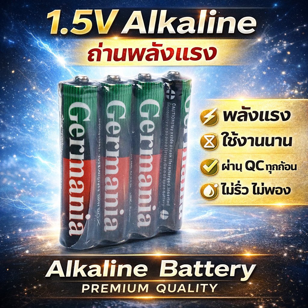 แพ็ค 60 ก้อน ถูกกว่า) Germania ถ่านก้อน AAA/AA สำหรับ อุปกรณ์อิเล็คทรอนิกส์ กล้องถ่ายรูปดิจิตอล – x 60 ก้อนใหญ่ AA - Image 3