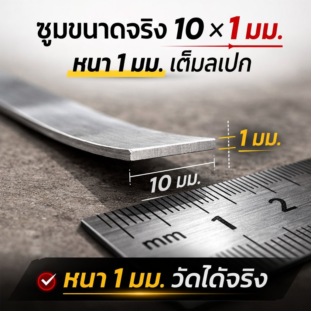แพ็ค 1 กิโลกรัม) Ship ลวดมีเนียม แบน กว้าง 10 มม. หน่า 1 มม. ยาว 33 เมตร ลวดมัดท่อ ลวดอลูม - Image 2