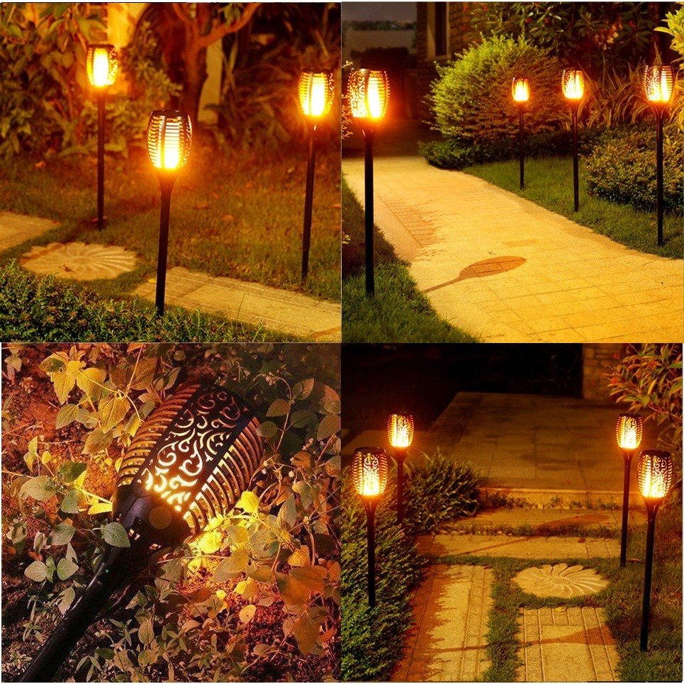 รุ่นใหม่ ไฟดวงใหญ่ โคมไฟ คบเพลิง 12/96 LED ทรงคบเพลิง เปลวไฟ เต้นรำ เสมือนจริง Solar Cell – 12 LED - Image 9