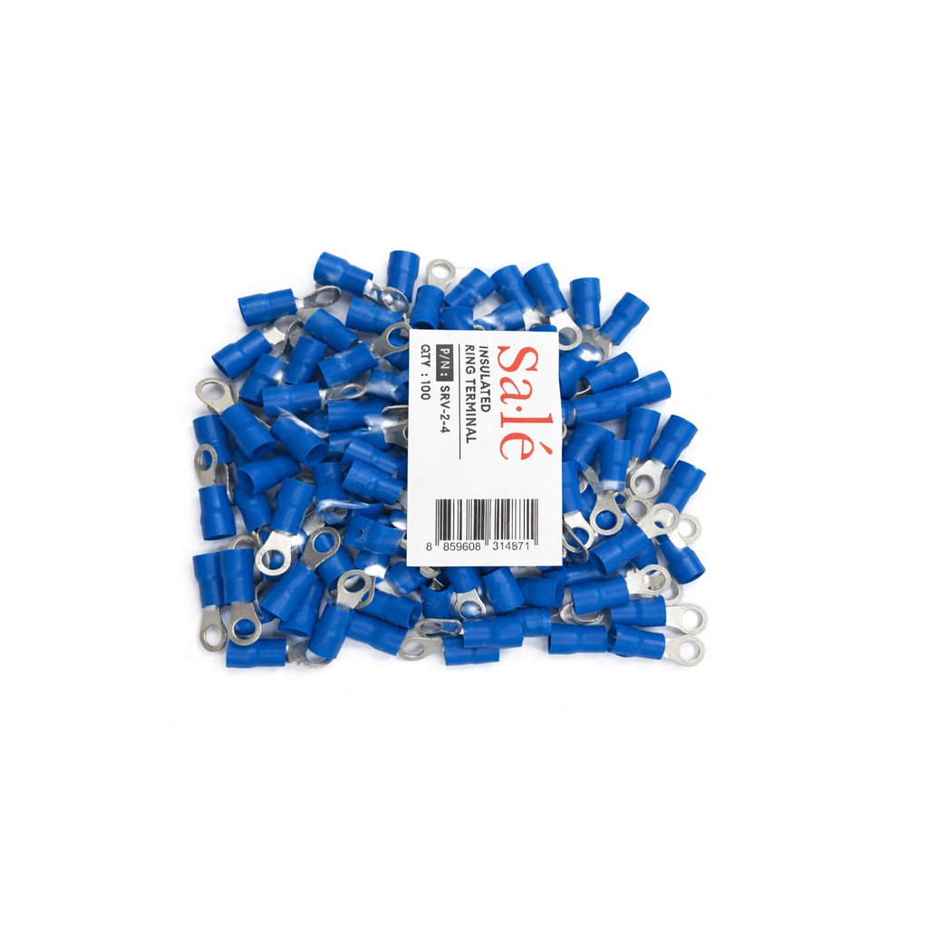 แพ็ค 100 ชิ้น) SALE หางปลา หัวกลมแบบกลมหุ้ม (RF) ใช้กับสายไฟ 1.5-2.5 Sqmm. 19A 600V สกรู M4 - Image 8