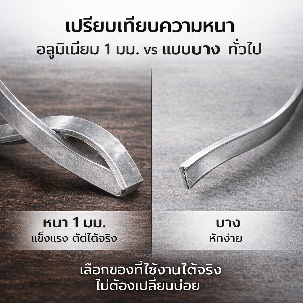 ตัดแบ่ง 1 เมตร) Ship ลวดอลูมิเนียมแบน ขนาด 10 มิล - Image 3
