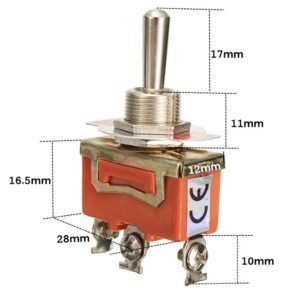 สวิตช์ก้านโยก Toggle Switch 2 ขา 3 ขา 6 ขา 15A 250V ON-OFF / ON-OFF-ON สวิตช์โยกตัวใหญ่ ขั้วขันน็อต งานไฟฟ้า งาน DIY – 3 ขา