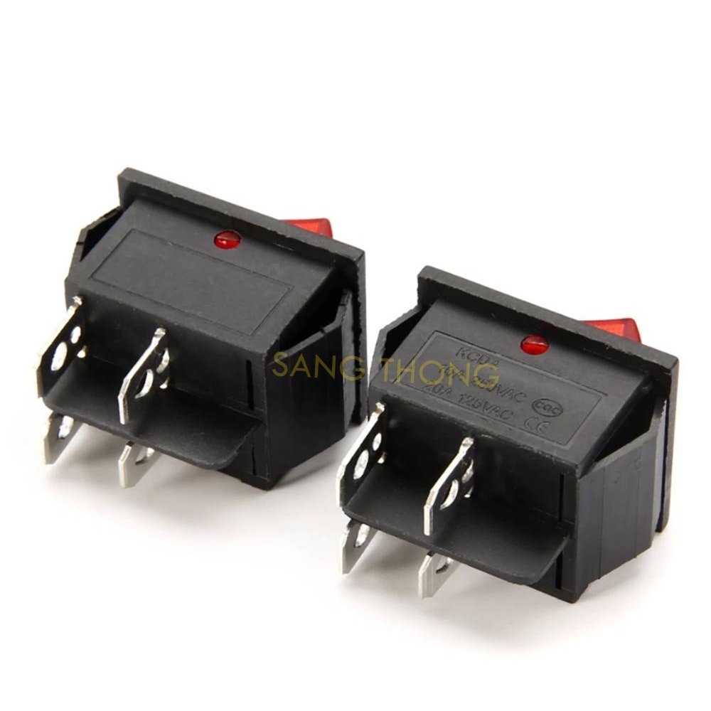 ทุกสี TJR สวิทช์แลมป์ ขนาดเล็ก (Rocker switch) มีไฟ สีแดง 3 ขา 10A125V , 6A 250Vคุณภาพมาตรฐาน สวิตซ์กระดก - Image 6