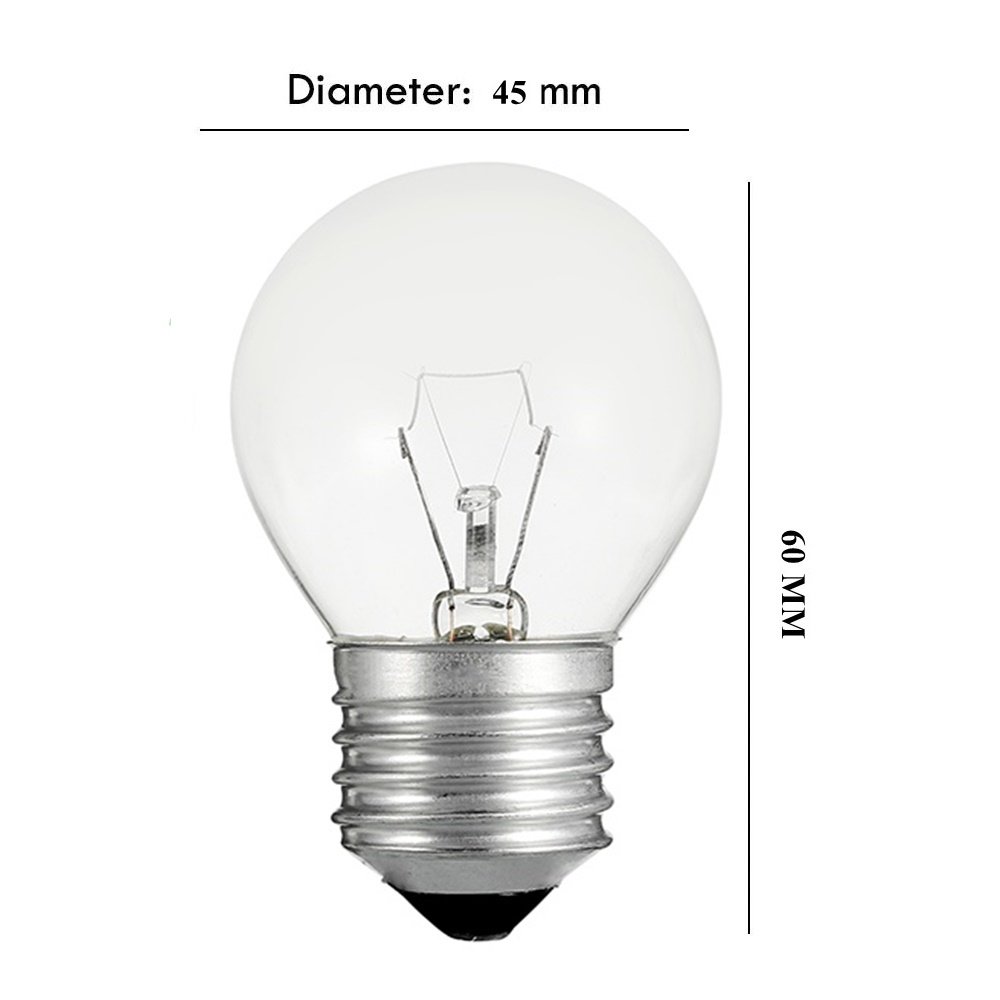 หลอดปิงปอง ตกแต่ง G40 3-5W 220V มีขั้ว E27 / B22 เลือกสีได้ แดง เหลือง เขียว น้ำเงิน ใส สำหรับแต่งร้าน ป้ายไฟ งานประดับ – แดง E27 - Image 3