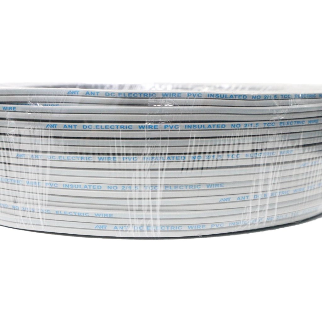 20-100 เมตร) ANT สายไฟอ่อน DC 2x1.5 Sq.mm. สายไฟ VFF สายคู่แบน สายลำโพง สายปลั๊ก สายพัดลม สายหลอดไฟ – 20 เมตร - Image 2