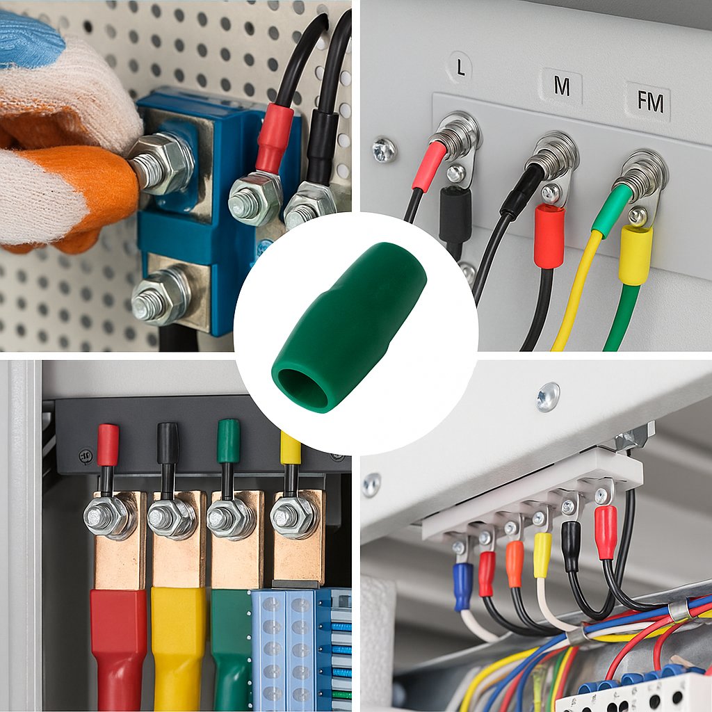 แพ็ค 10 ชิ้น)TLU ปลอกหุ้มหางปลา V-005(5.5) ใช้กับ หางปลา เบอร์ 6 (เลือกสี แดง/เหลือง/ขาว/น้ำเงิน/ดำ – V5 ขาว - 10 ชิ้น - Image 8