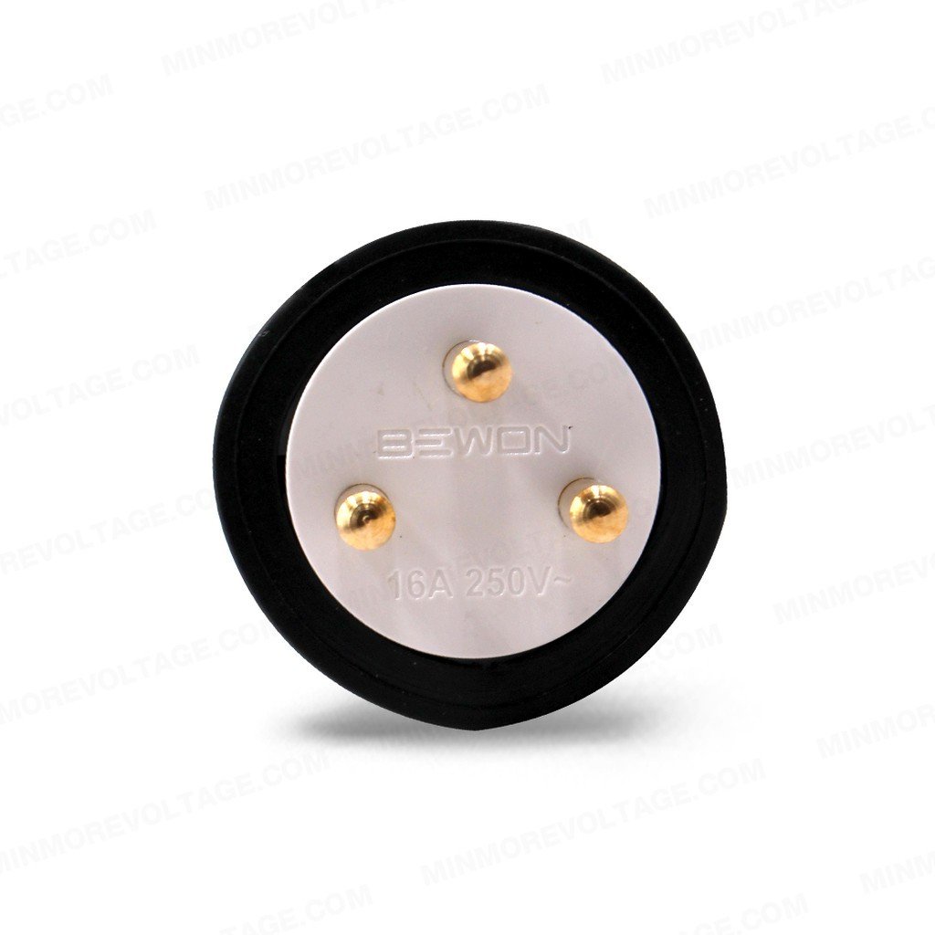 SAFE Bewon ปลั๊กยาง ปลั๊กอุตสาหกรรม 16A 250V ตัวผู้ ตัวเมีย ขาทองเหลือง มีแค้มป์ล็อกสาย BEWON SAFE Industrial Plug – Safe- ตัวผู้ 2 ขา - Image 6
