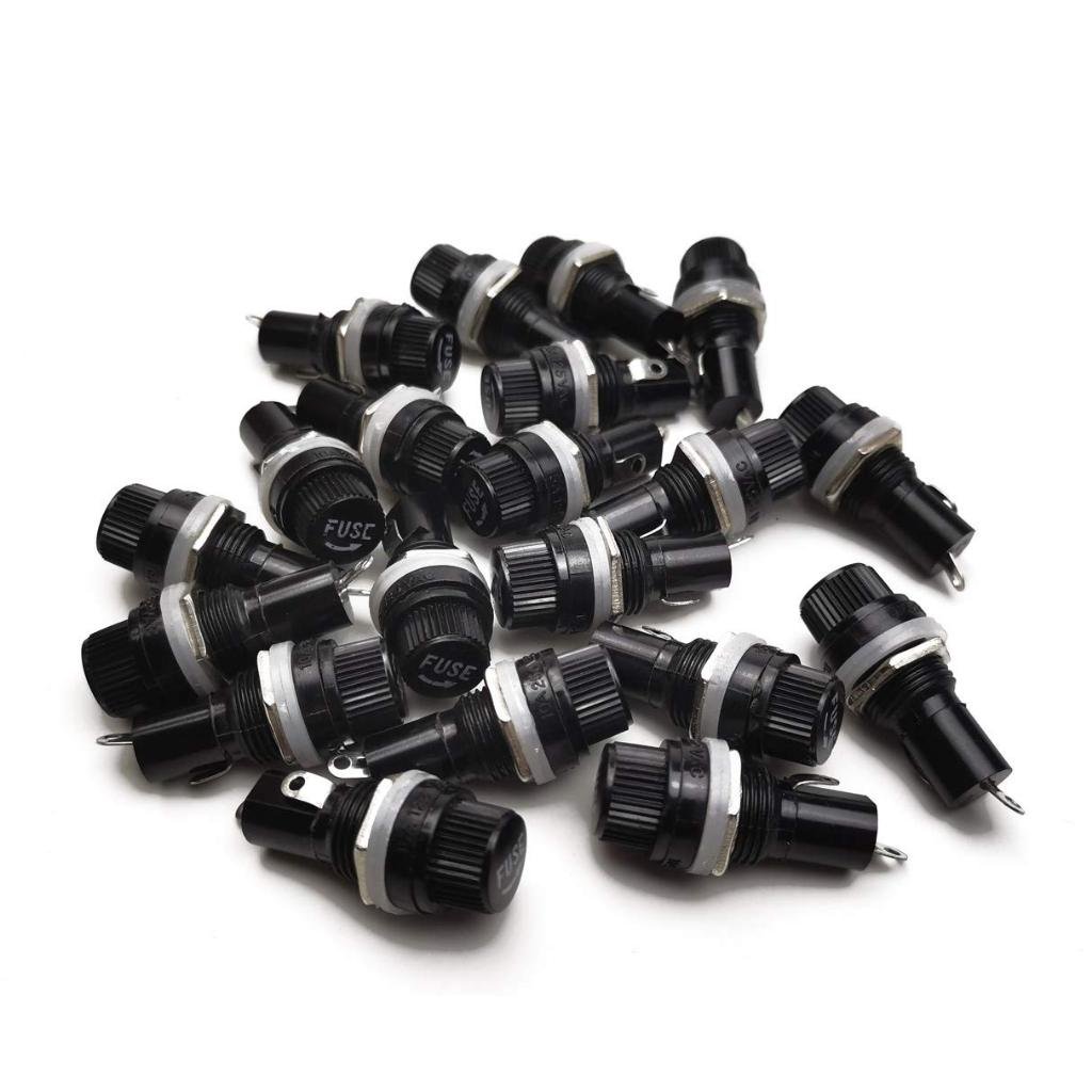 WIREMAN กระบอกฟิวส์แก้ว 20mm 30mm Fuse Holder แบบหมุนเกลียว ฝาขันน็อต สำหรับฟิวส์หลอดแก้ว งานซ่อมไฟฟ้า DIY – 30 มม - Image 4