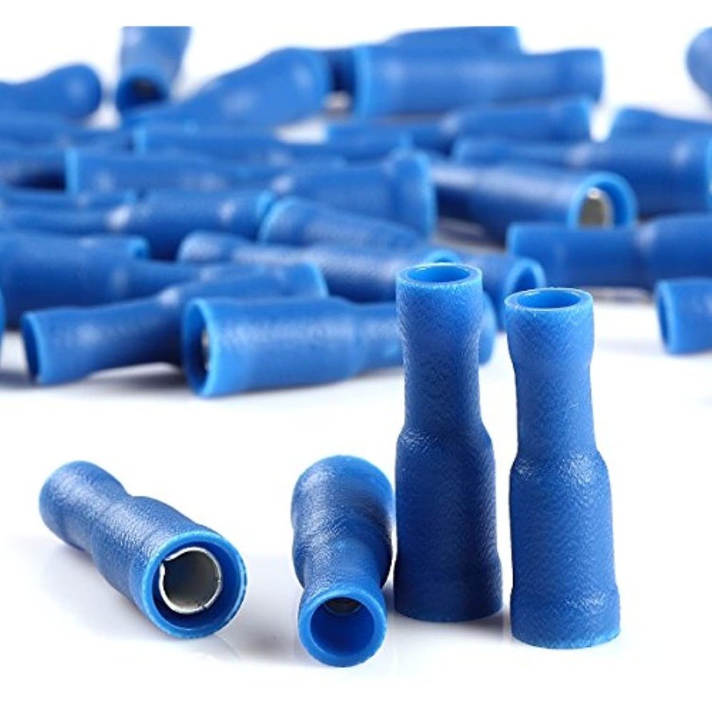 แพ็ค 10 ชิ้น) หางปลาตัวเมียเสียบ F2.5A TLUG สีฟ้า สำหรับสายไฟ 1.5-2.5 sq.mm Bullet Socket Terminal หุ้มฉนวน PVC - Image 8