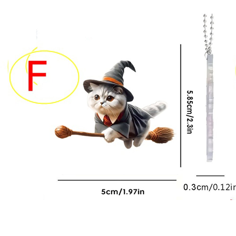 พวงกุญแจ อะคลีลิค รูป แมวน่ารัก ขนาด 4-8 ซม. Cute Cat Keychain ของขวัญทาสแมว พวงกุญแจห้อยกระเป๋า – F