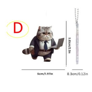 พวงกุญแจ อะคลีลิค รูป แมวน่ารัก ขนาด 4-8 ซม. Cute Cat Keychain ของขวัญทาสแมว พวงกุญแจห้อยกระเป๋า – D