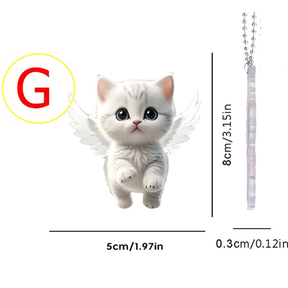 พวงกุญแจ อะคลีลิค รูป แมวน่ารัก ขนาด 4-8 ซม. Cute Cat Keychain ของขวัญทาสแมว พวงกุญแจห้อยกระเป๋า – G